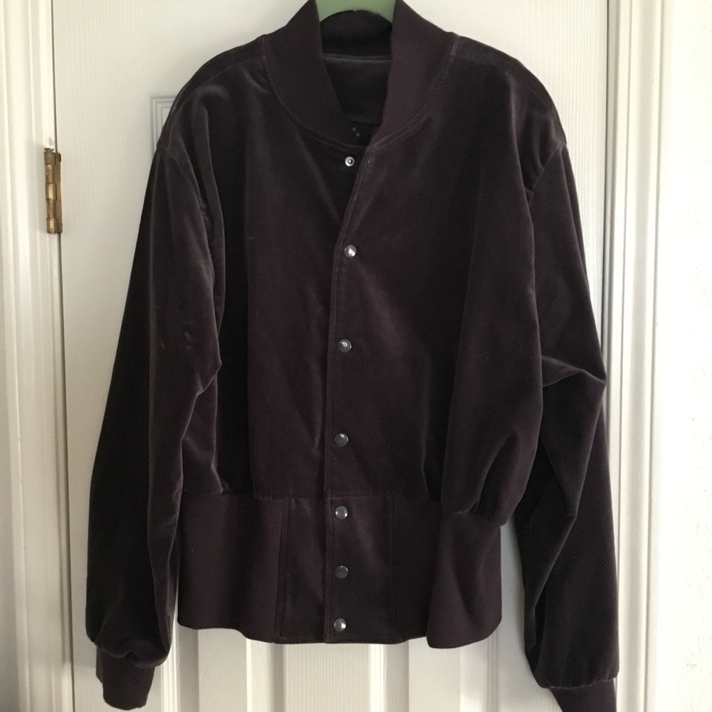NWT & VINTAGE 90’s SUZANNE SUMMERS BURGUNDY BOMBER JACKET, LARGE